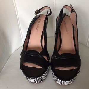 Sole Society black and white wedges